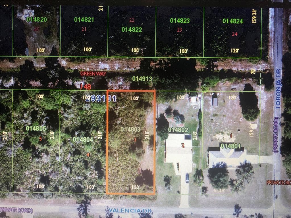 Bl148 Lt3 VALENCIA DRIVE INDIAN LAKE ESTATES, FL 33855