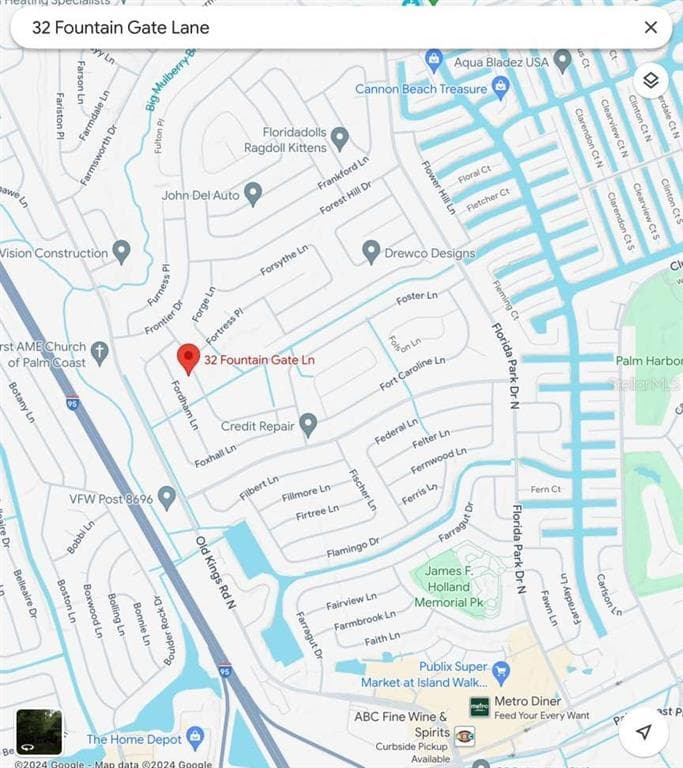 32 FOUNTAIN GATE LANE PALM COAST, FL 32137