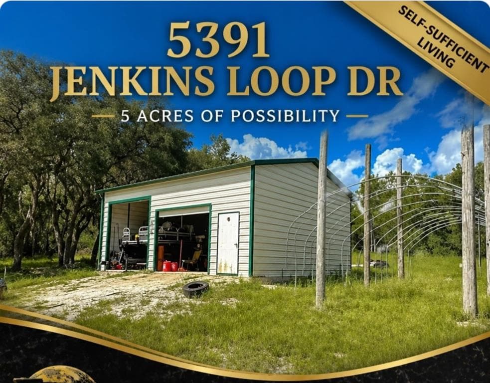 5391 JENKINS LOOP DRIVE KEYSTONE HEIGHTS, FL 32656