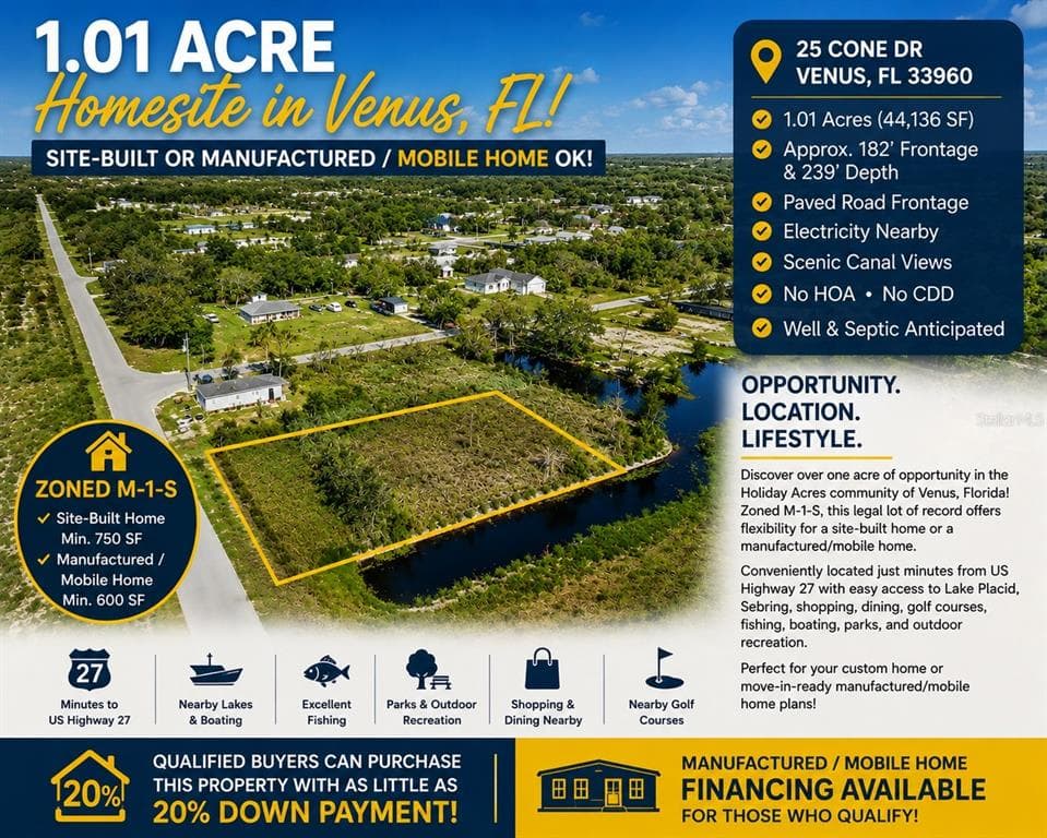 25 CONE DRIVE VENUS, FL 33960