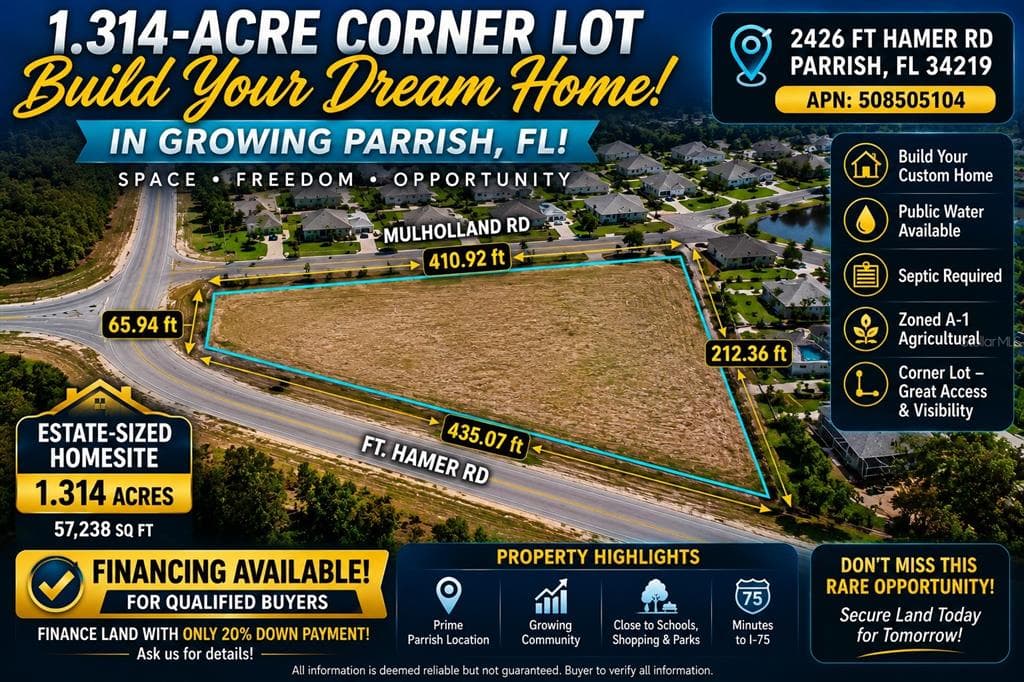 2426 FORT HAMER ROAD PARRISH, FL 34219